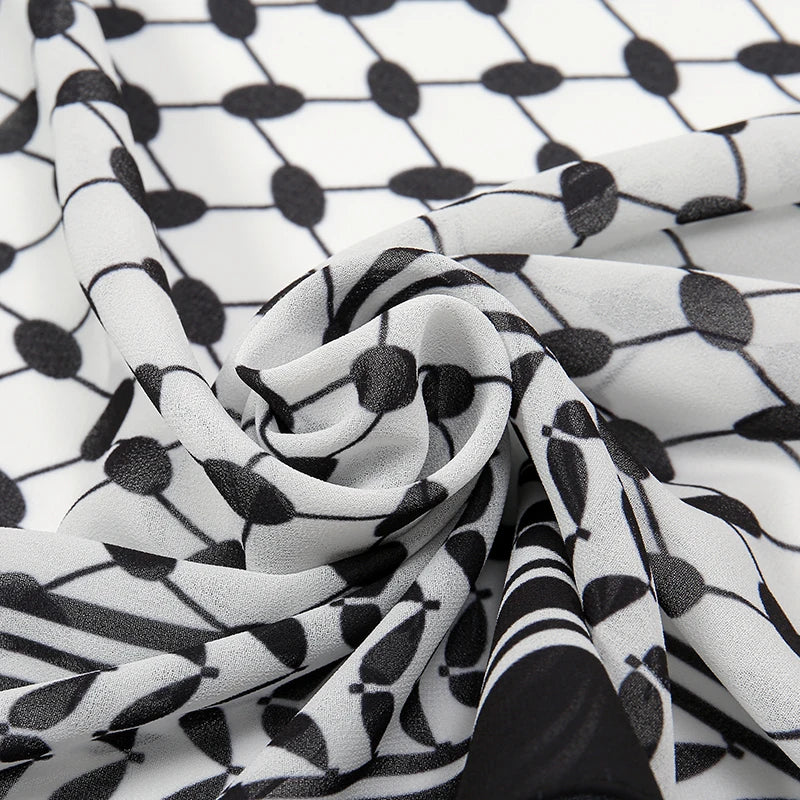 High-quality Palestinian kuffiya Chiffon Scarf