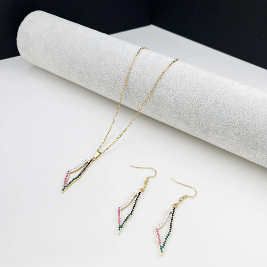 Palestine map frame necklace