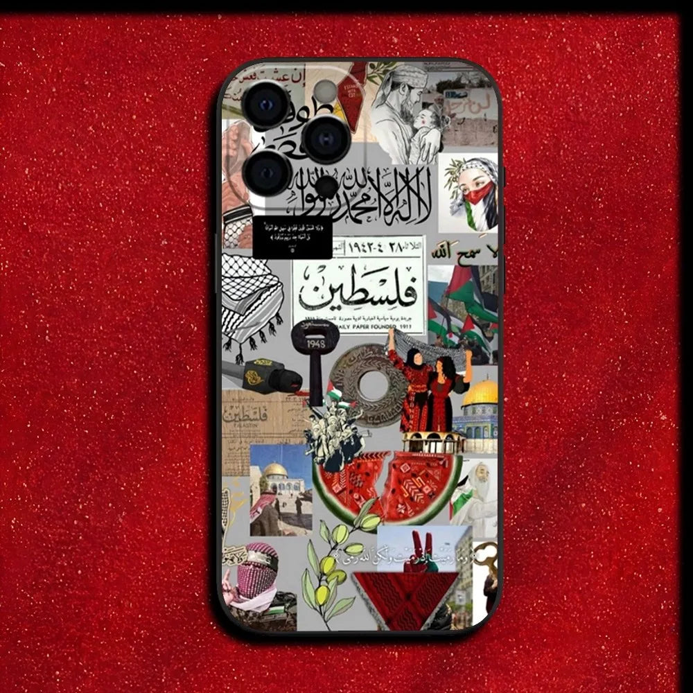 ART Palestine Flag MAP Phone Case For iPhone