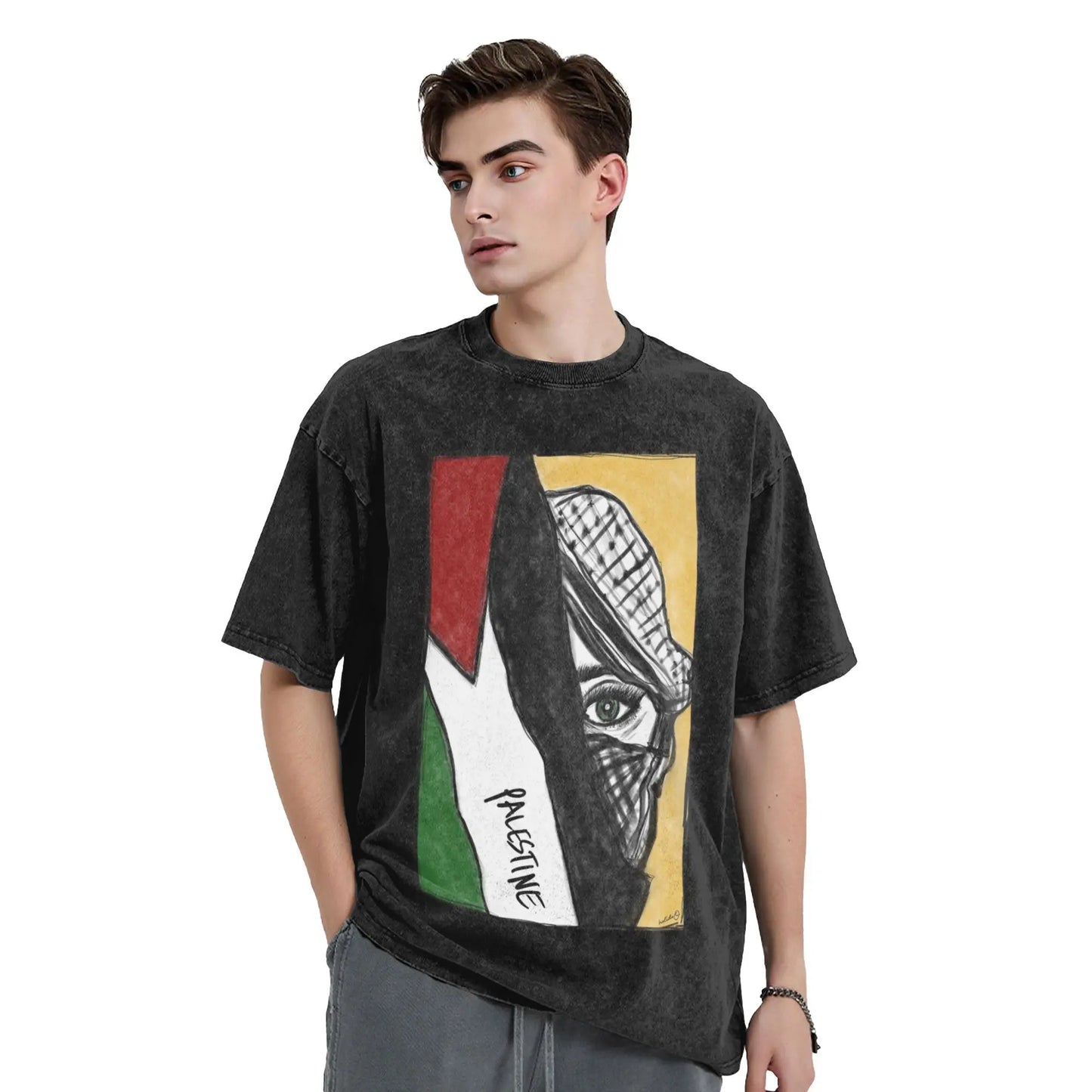 Palestine Flag Plus Size Tops