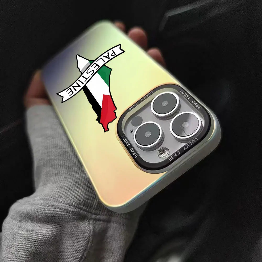 Palestine Flag Map Passport Phone Case for iPhone Luxury Cover
