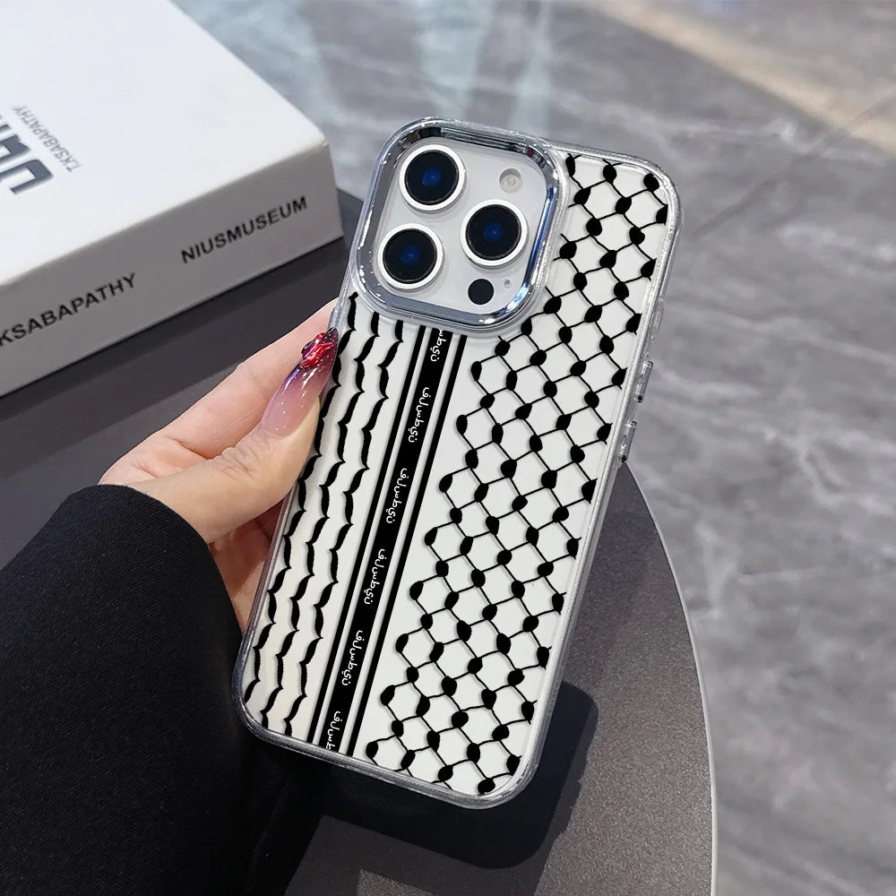 Hattah Keffiyeh Phone Case For iPhone 17 16e 16 15 14 13 12 11 mini Pro Max X XR XSMAX 8 7 Air Plus Transparent Soft Cover