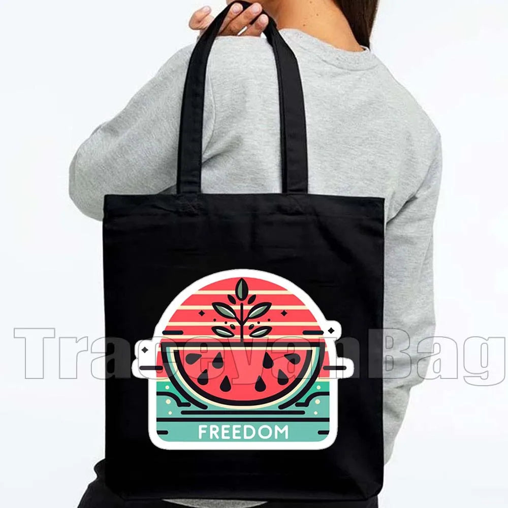 Keffiyeh Olive Tree Al Aqsa Dome of The Rock Canvas Shoulder Bag