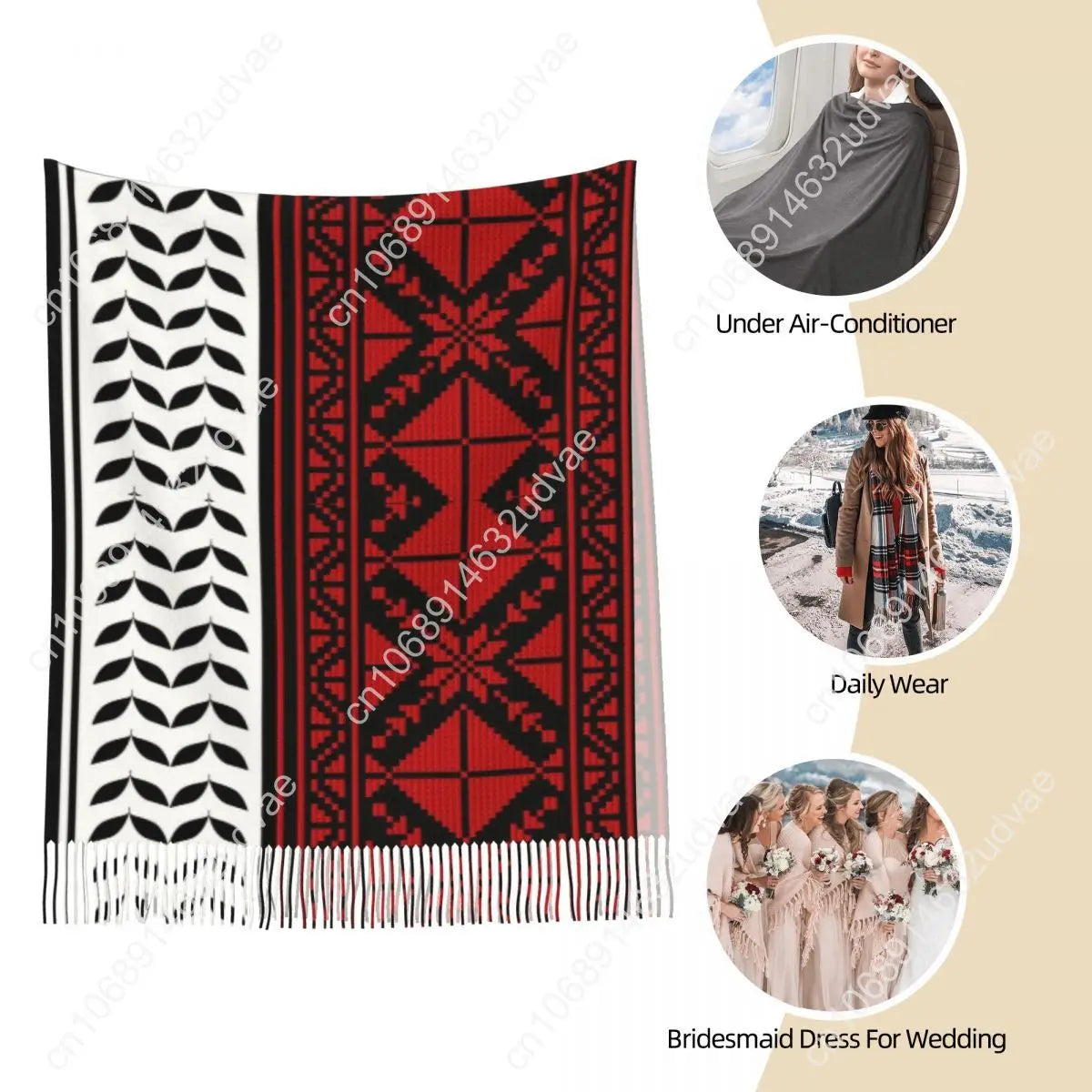 Scarf Kufiya Hatta Shawl and Wrap Pashmina Scarves