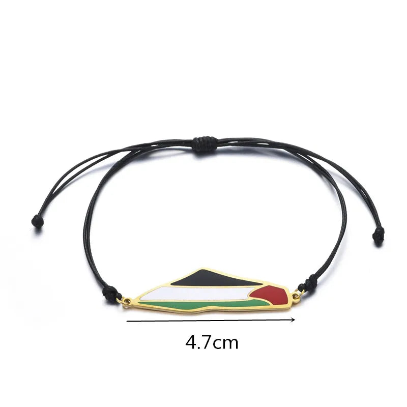Stainless Steel Al-Aqsa Mosque Palestine Map Flag Pendant Necklaces Bracelet Ring Jewelry