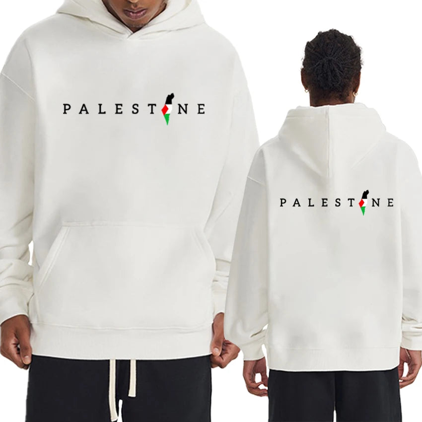2025 Palestine Flag Double Sided Print Hoodie