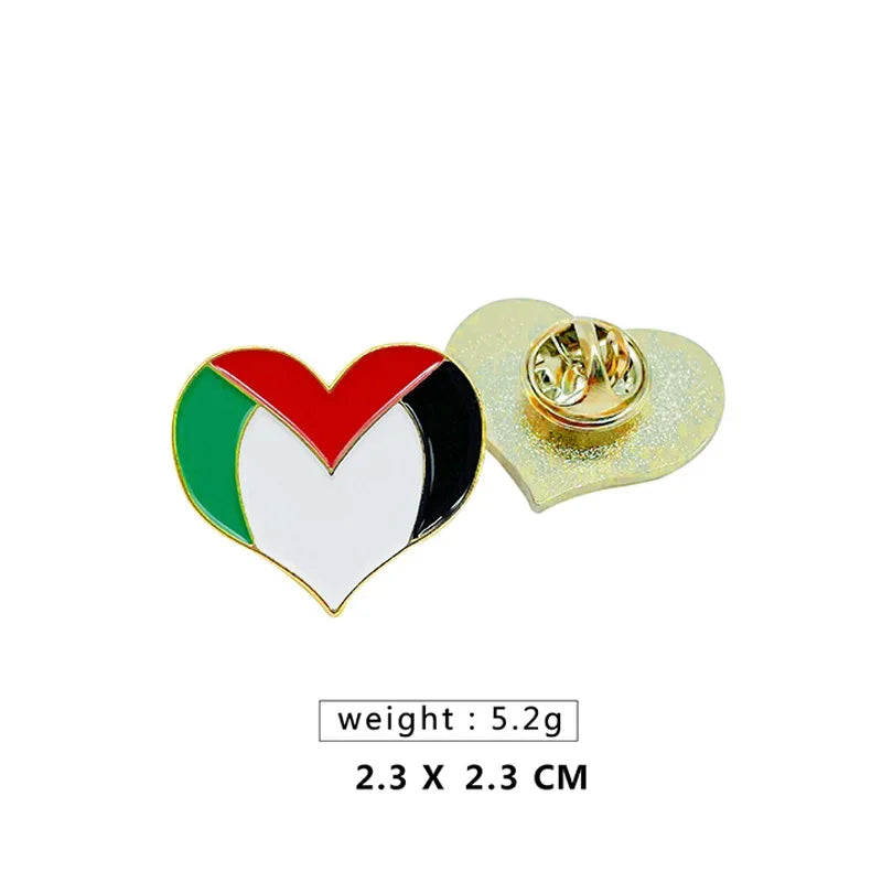 NOT A Watermelon Brooch Pin Handala Heart