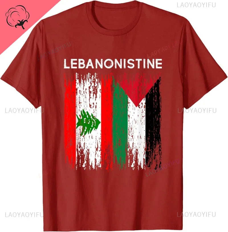 Wear the Lebanese and Palestinian flags