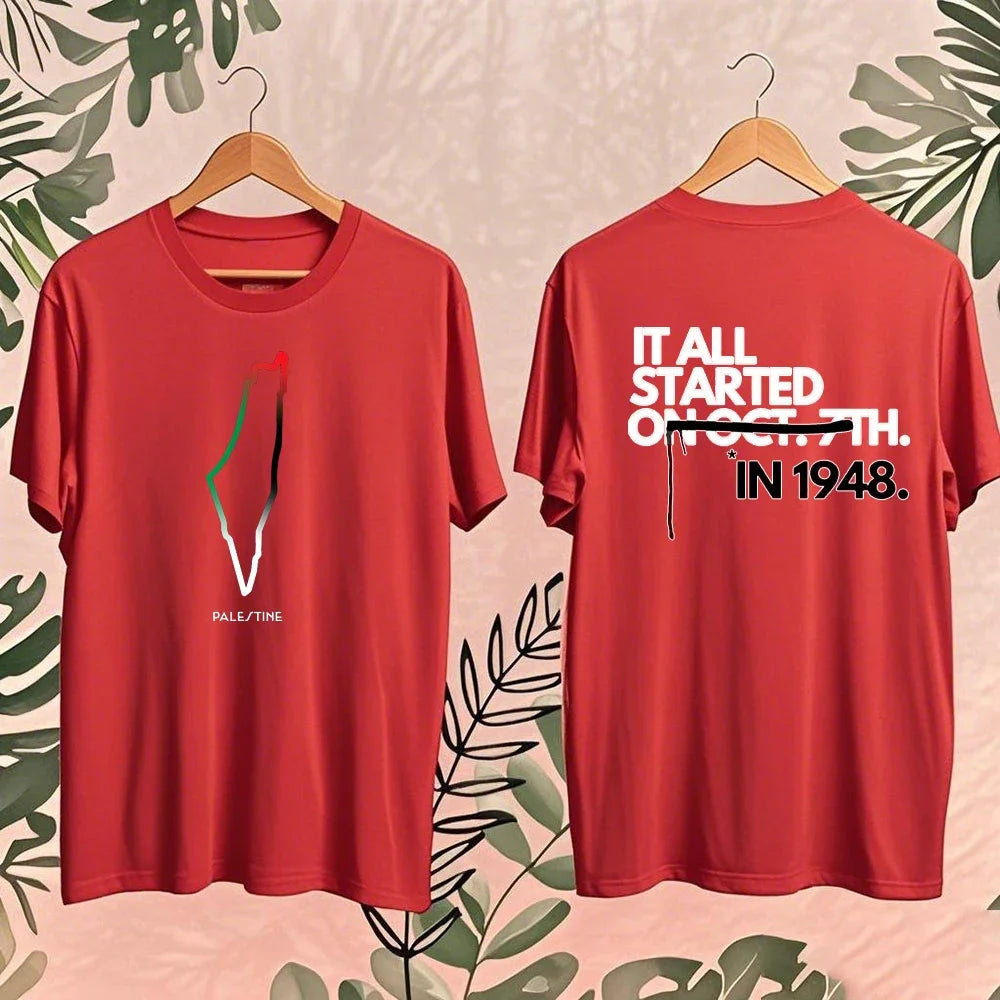 Palestinian Shirt Color of Watermelon 2025