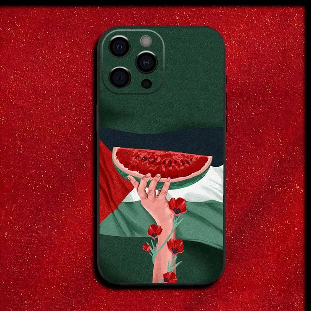 ART Palestine Flag MAP Phone Case For iPhone