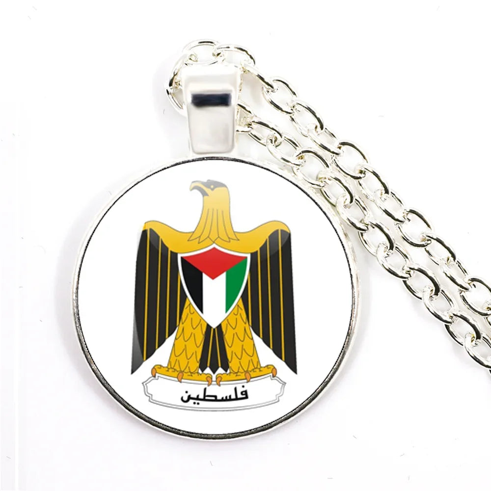 Patterns Palestine Nation Flag Necklace