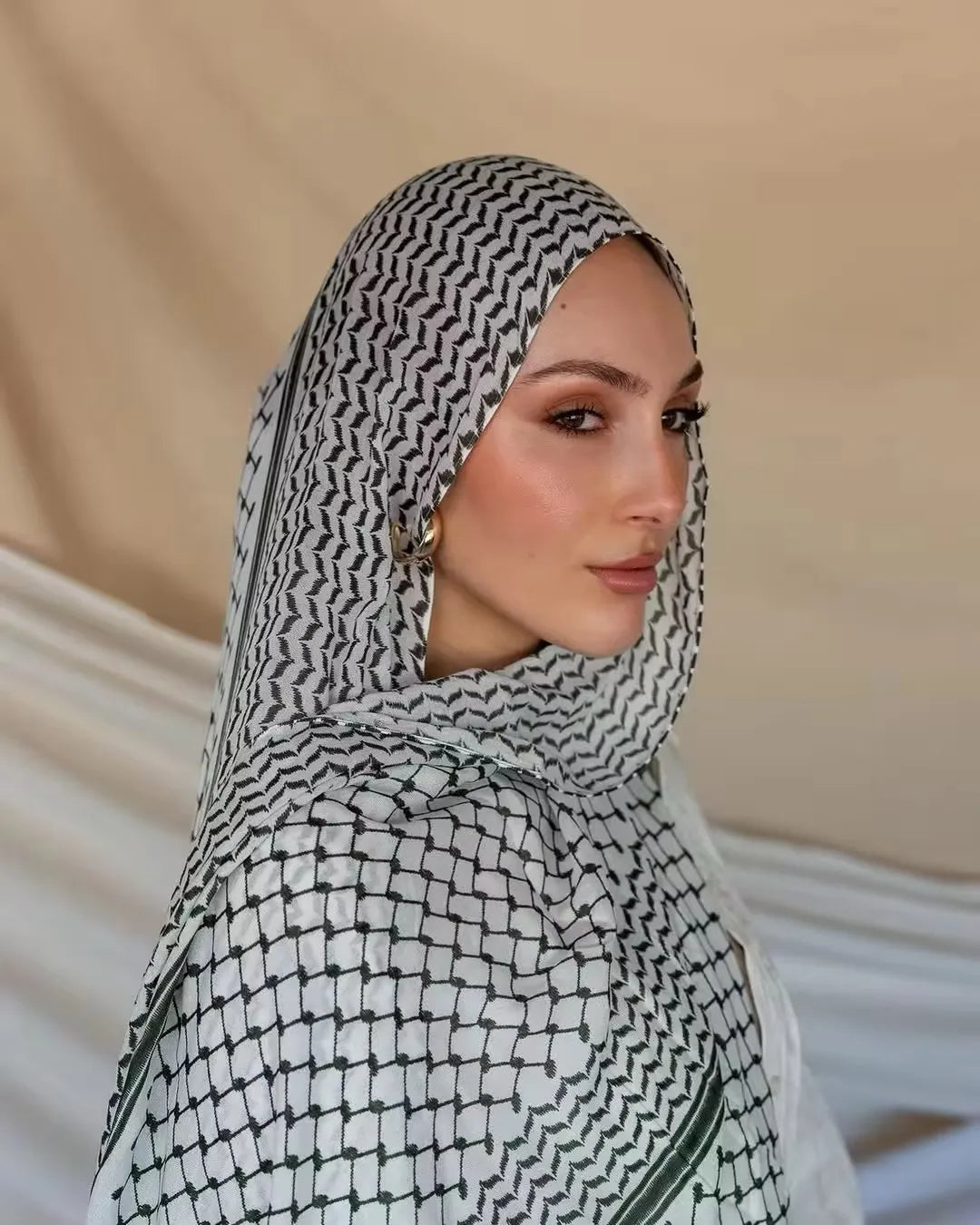 High-quality Palestinian kuffiya Chiffon Scarf