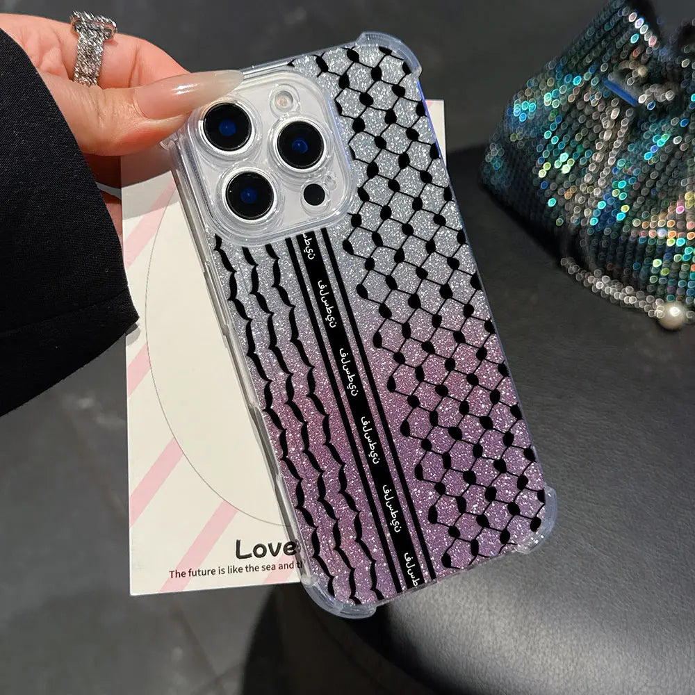Fashion Hattah Keffiyeh Phone Case For iPhone Clear Back Cover