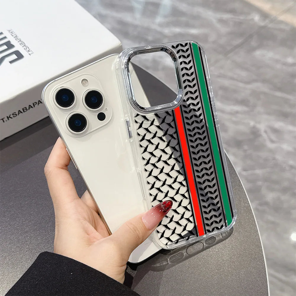 Hattah Keffiyeh Phone Case For iPhone 17 16e 16 15 14 13 12 11 mini Pro Max X XR XSMAX 8 7 Air Plus Transparent Soft Cover