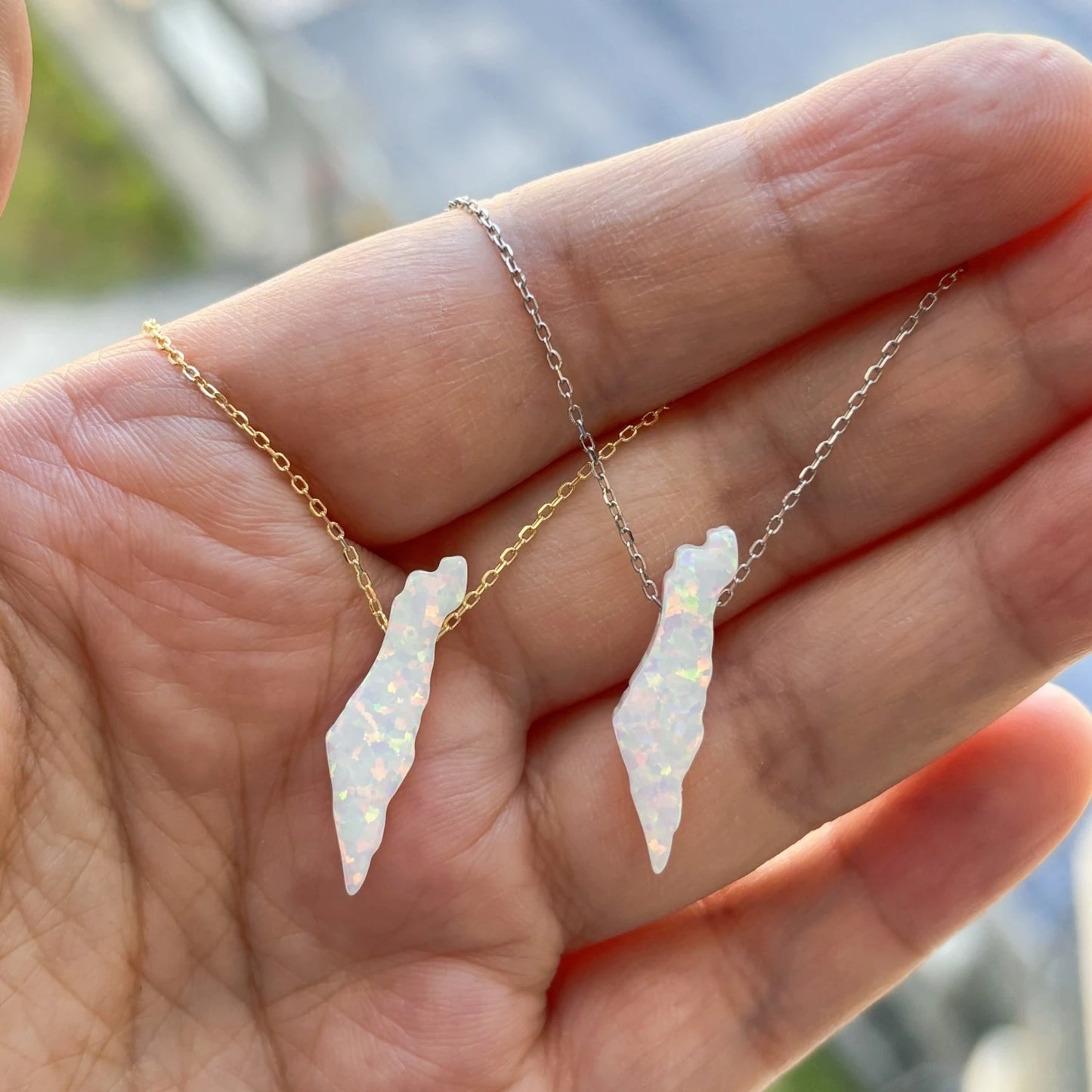 925 Silver O chain Palestine necklaces