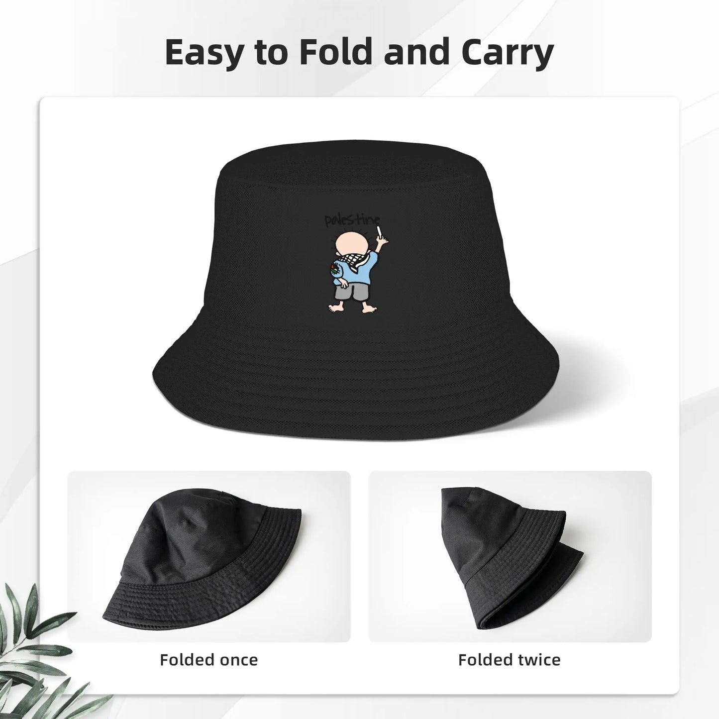 Handala Palestine Flag Bucket Hat