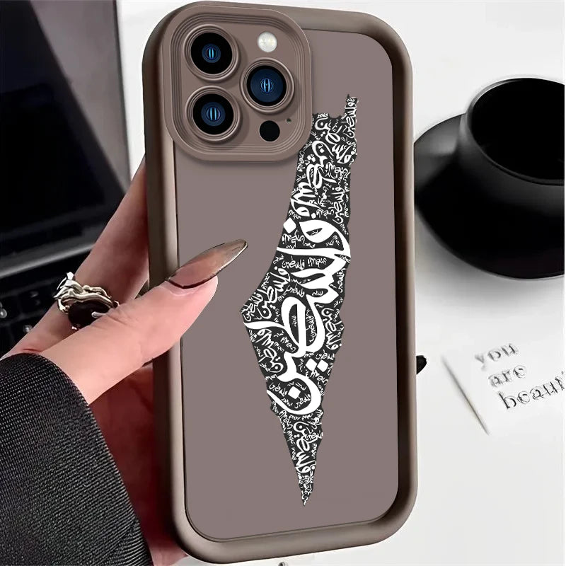 Palestine Flag Phone Case for iPhone Liquid Silicone Shockproof Cover