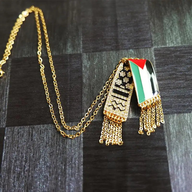 Palestine Keffiyeh Scarf Necklace