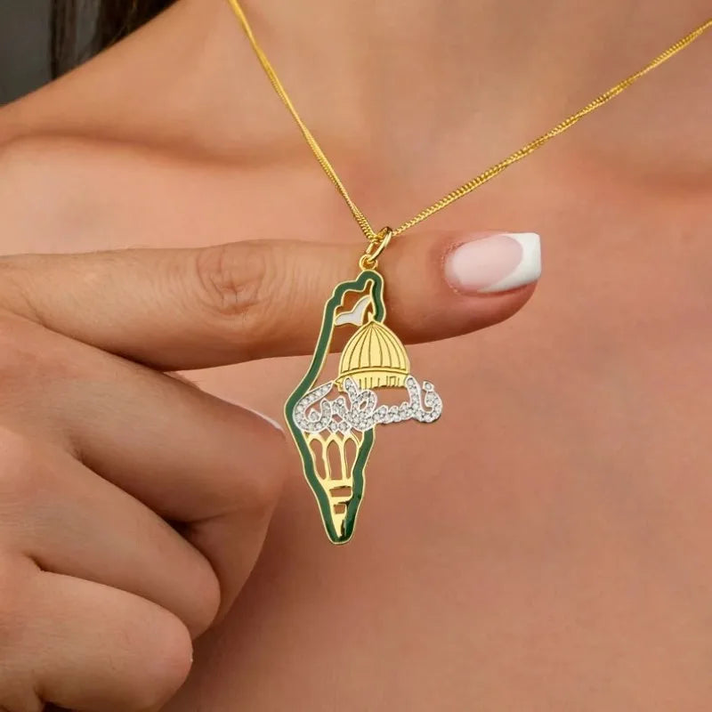 Palestine Arabic letter with al-Aqsa mosque