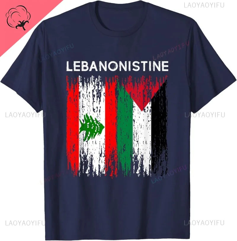 Wear the Lebanese and Palestinian flags