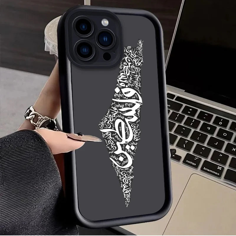 Palestine Flag Phone Case for iPhone Liquid Silicone Shockproof Cover