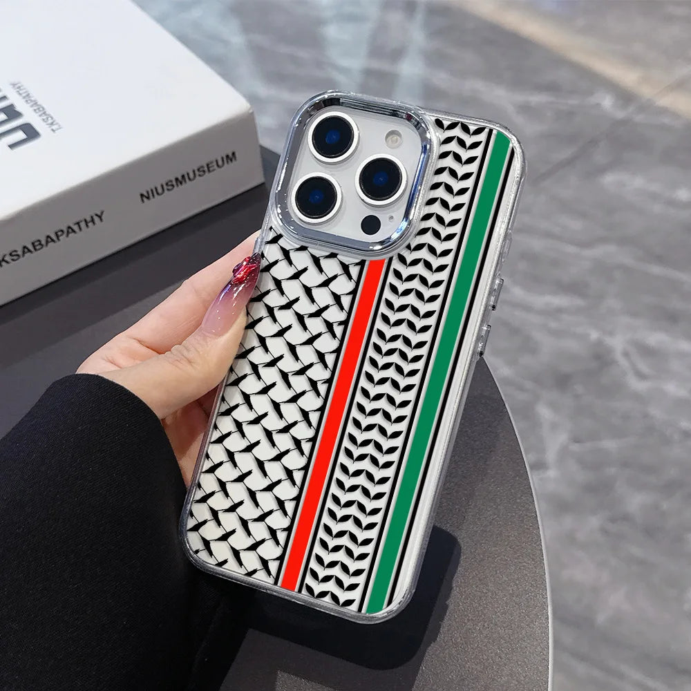 Hattah Keffiyeh Phone Case For iPhone 17 16e 16 15 14 13 12 11 mini Pro Max X XR XSMAX 8 7 Air Plus Transparent Soft Cover