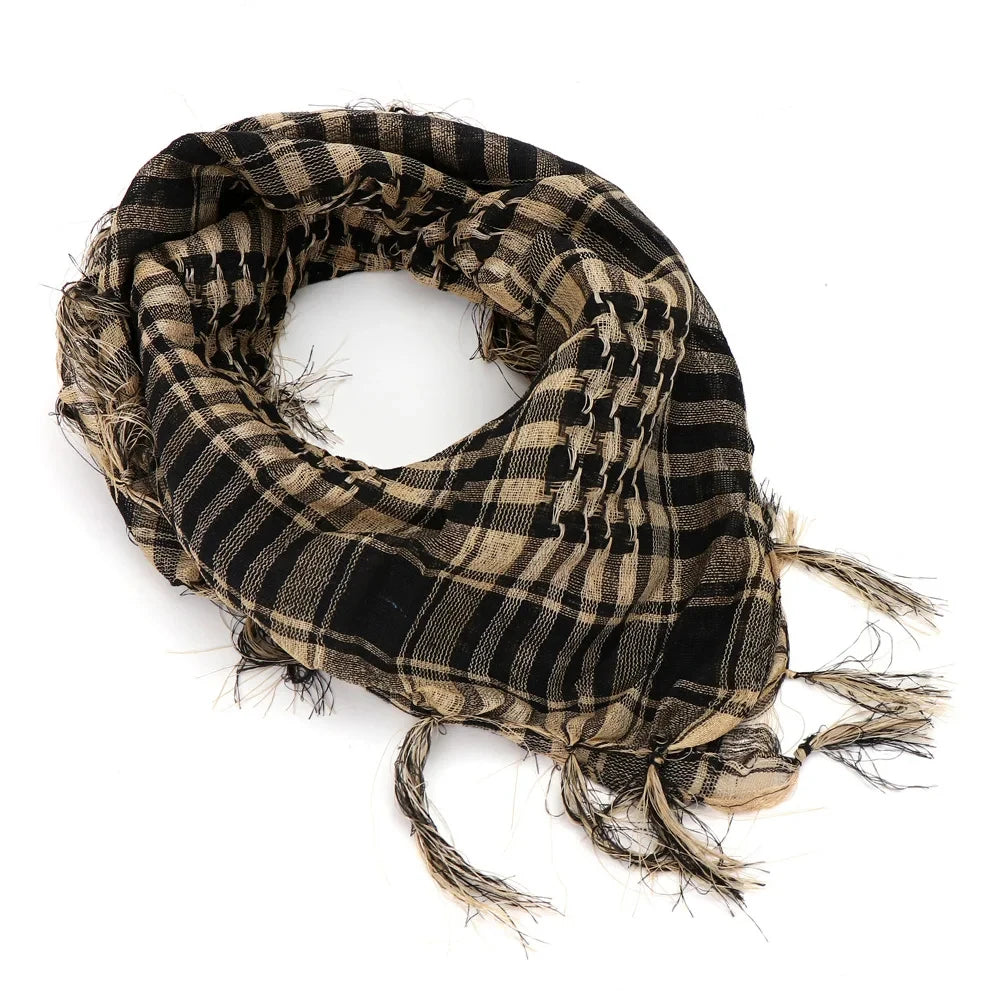 Lightweight kuffiya Scarf  Desert Headscarf Soft Tactical Hiking Scarves Unisex Turban Military Shawl