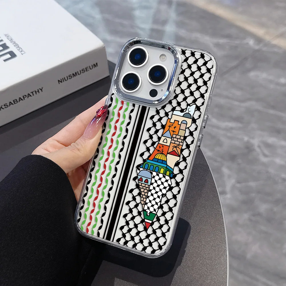 Hattah Keffiyeh Phone Case For iPhone 17 16e 16 15 14 13 12 11 mini Pro Max X XR XSMAX 8 7 Air Plus Transparent Soft Cover