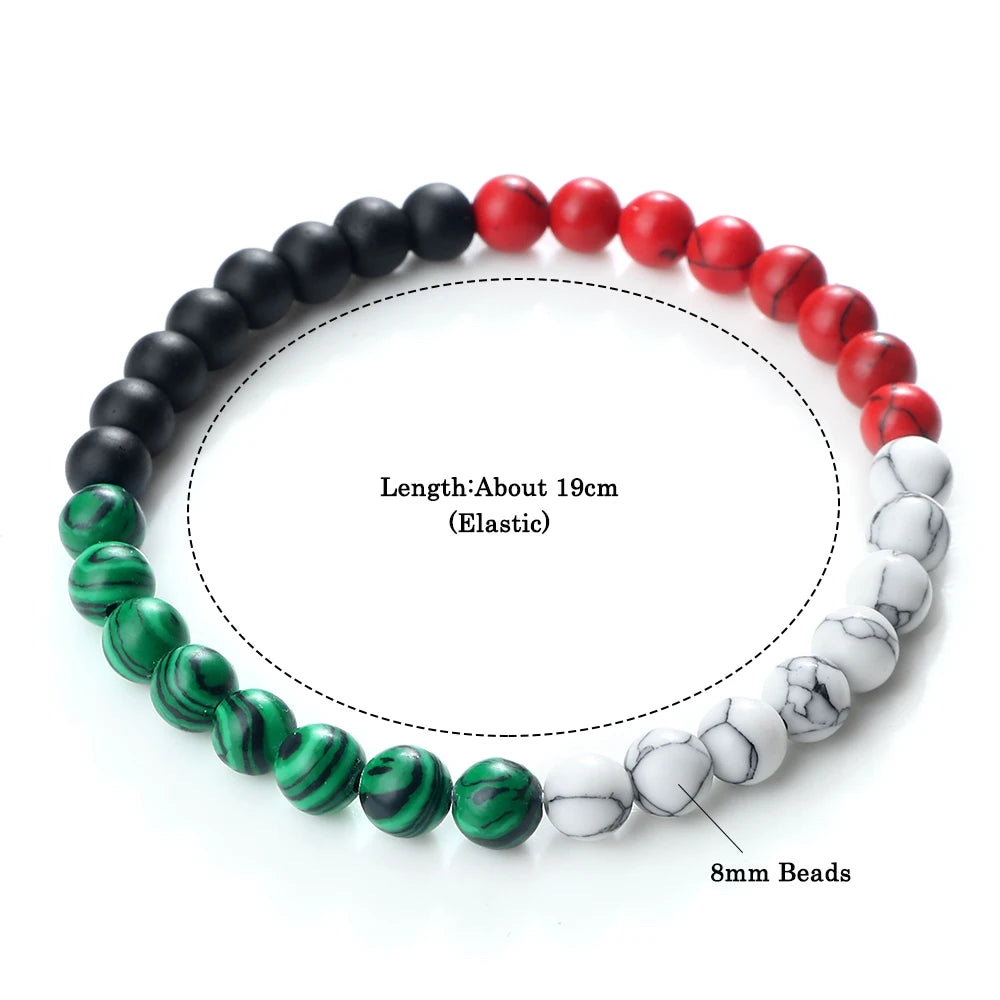 Palestine Red Black Green White National Flag bracelets
