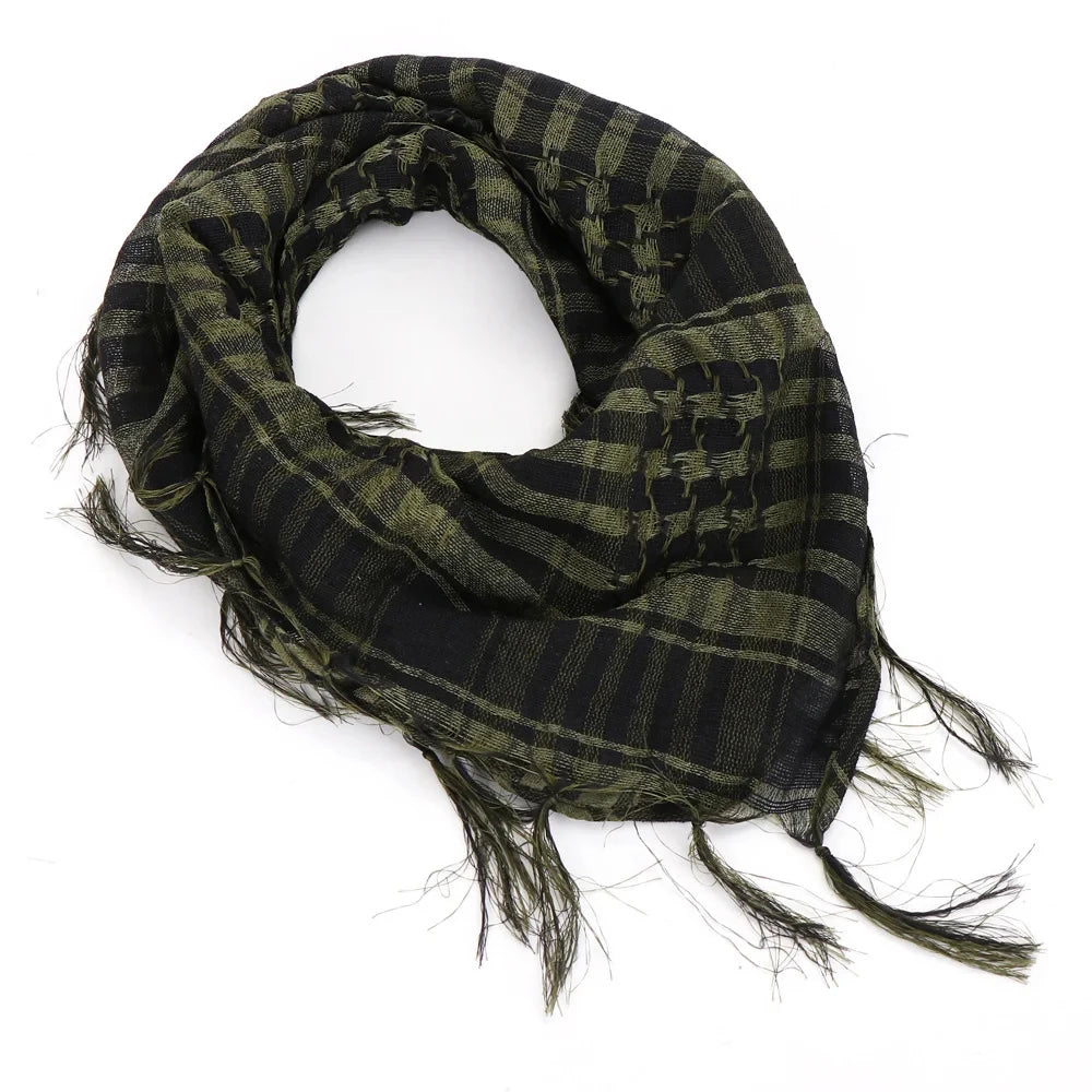 Lightweight kuffiya Scarf  Desert Headscarf Soft Tactical Hiking Scarves Unisex Turban Military Shawl