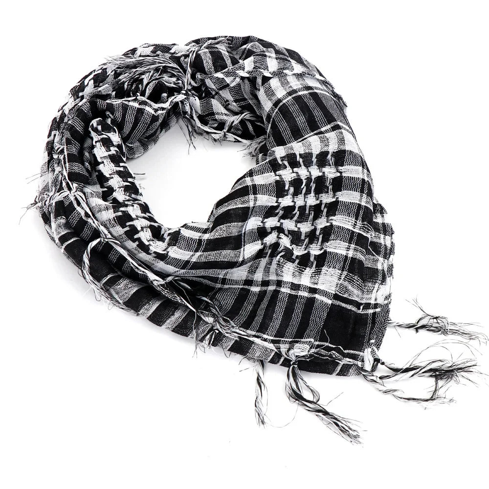 Lightweight kuffiya Scarf  Desert Headscarf Soft Tactical Hiking Scarves Unisex Turban Military Shawl