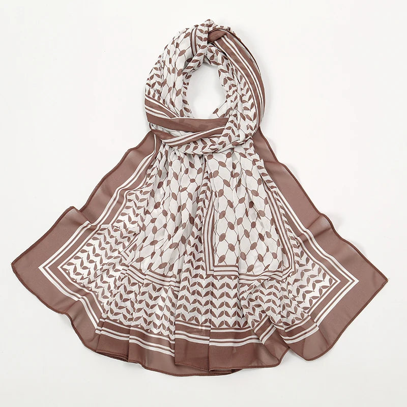 High-quality Palestinian kuffiya Chiffon Scarf
