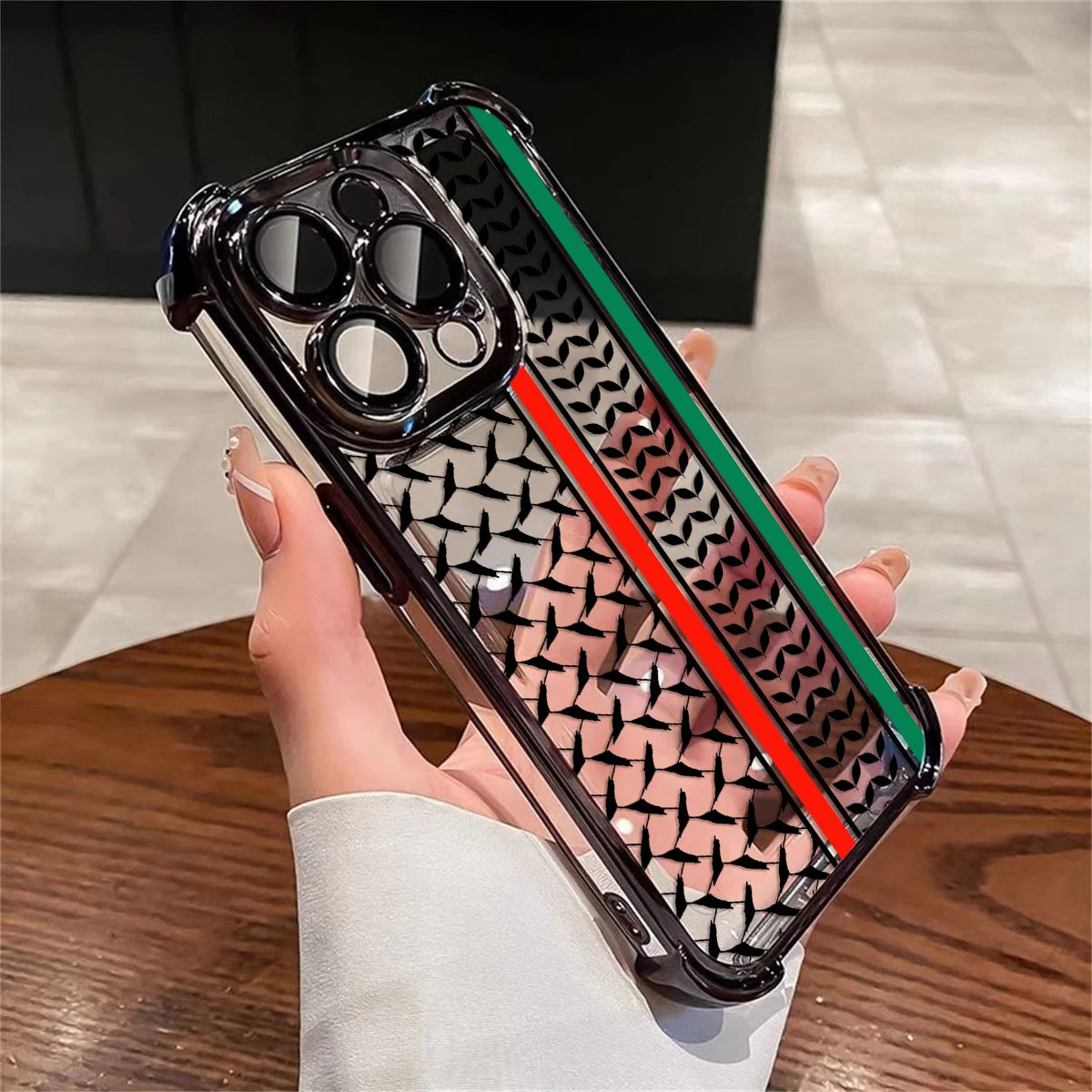 Hattah Keffiyeh Phone Case For iPhone 16 15 14 13 12 11 Pro Max X XR XSMax 7 8 Plus Shockproof Clear Armor Cover