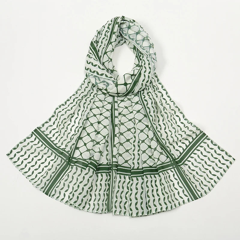 High-quality Palestinian kuffiya Chiffon Scarf