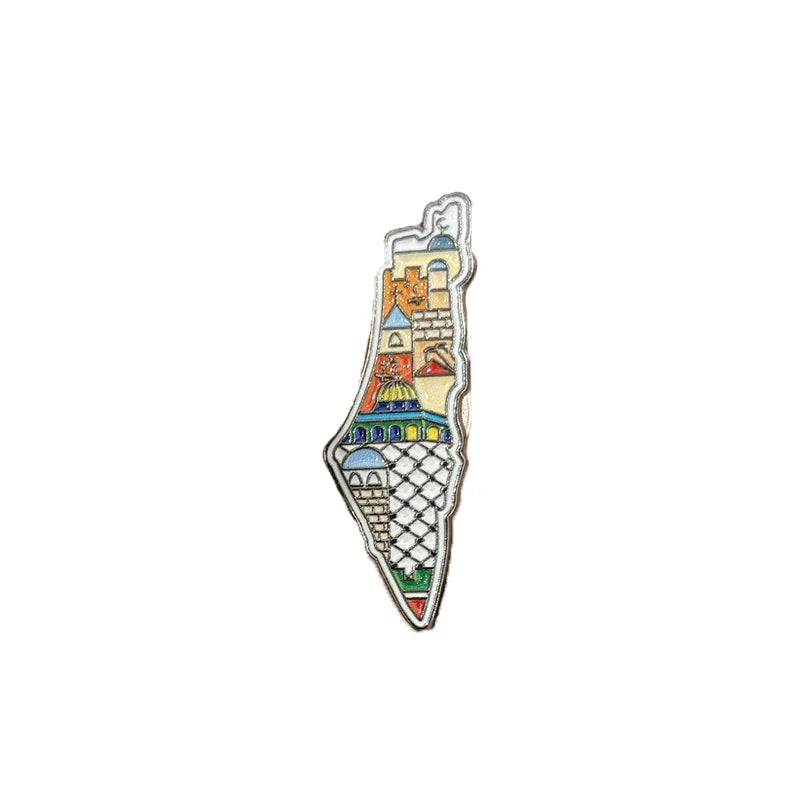 NOT A Watermelon Brooch Pin Handala Heart