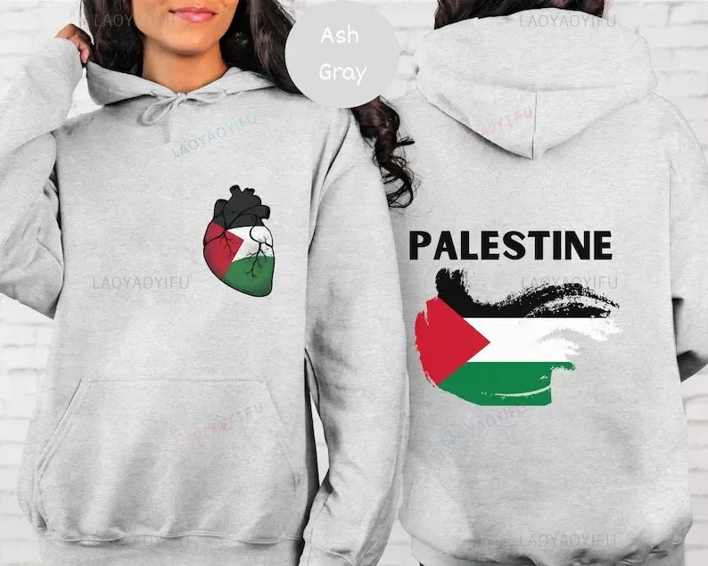 New in Hoodies Palestine Olive Hoodie Heart