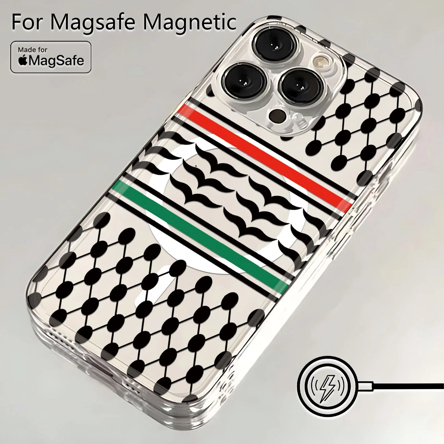 Hattah Keffiyeh Magsafe Magnetic Phone Case for iPhone Tpu Cover