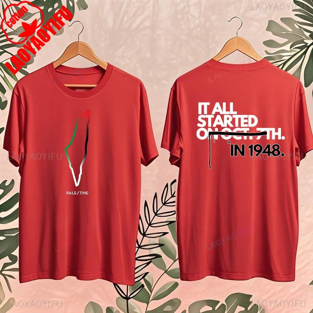 Palestinian Shirt Color of Watermelon 2025