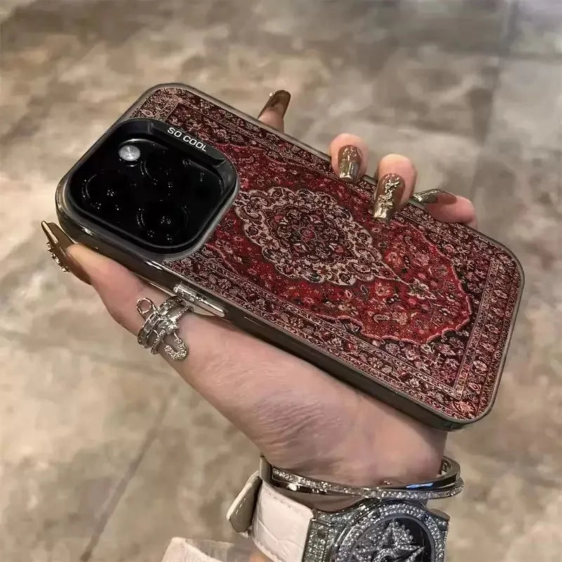 ppppppppppppppppPersian Carpet Style Popular Phone Case For iPhone 17 Air 16 15 14 13 12 11 Pro Max XS XR 15 Plus 16E 17Pro Y2k Shockproof Cover