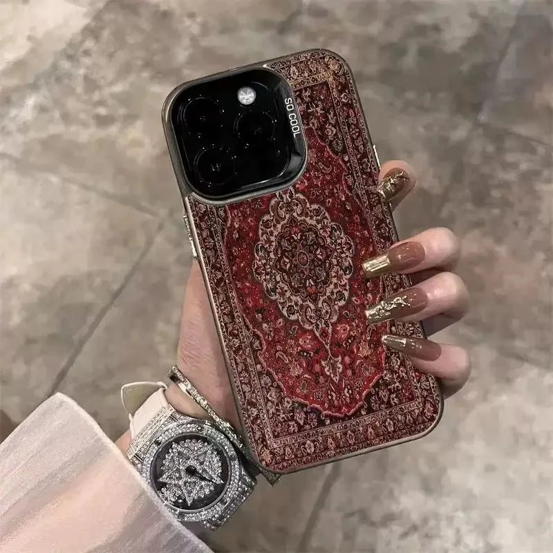 ppppppppppppppppPersian Carpet Style Popular Phone Case For iPhone 17 Air 16 15 14 13 12 11 Pro Max XS XR 15 Plus 16E 17Pro Y2k Shockproof Cover