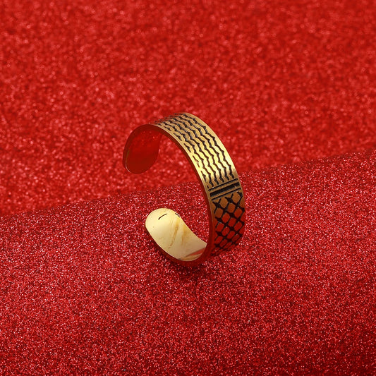 Palestine in Arabic Ring Jewelry For Women Men