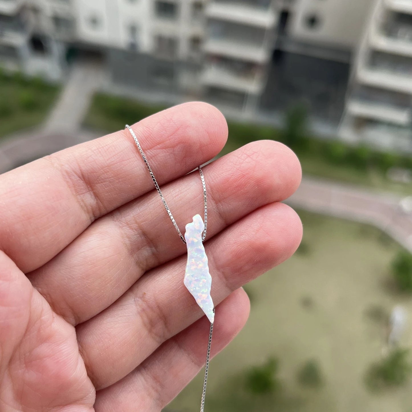 925 Silver O chain Palestine necklaces