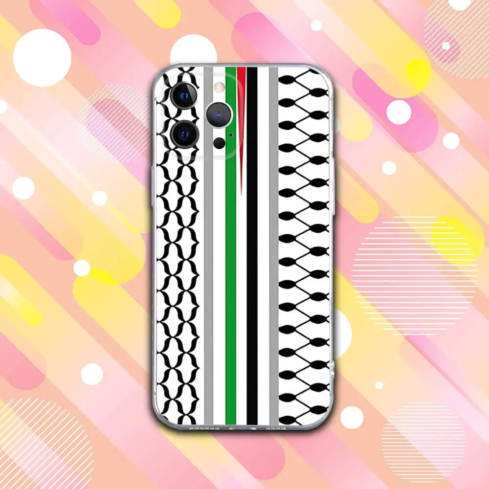 Keffiyeh P-Palestine-S Phone Case For iPhone 17,16,15,14,13,12,11 Pro,Max,Plus,X,XS,XR,SE4,E Mini Transparent Soft Cover