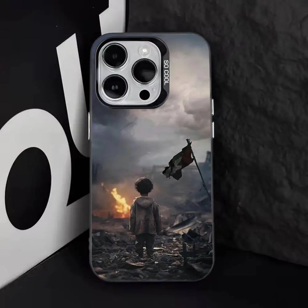 P-Palestine-es-F-Flag MAP Phone Case For iPhone 16,15,14,13,12,11,8,7,Pro,Max,Plus,Mini,XS,SE Anti Fall Black Matte Hard