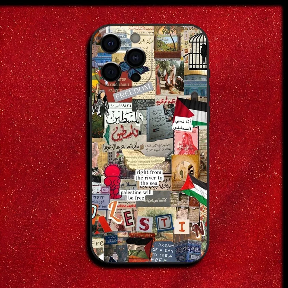 ART Palestine Flag MAP Phone Case For iPhone