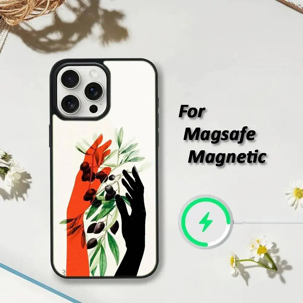 P-Palestine-S Hattah Keffiyeh Phone Case For iPhone 16,15,14,13,12,11,Plus,Pro,Max,Mini Magsafe Magnetic Wireless Charging