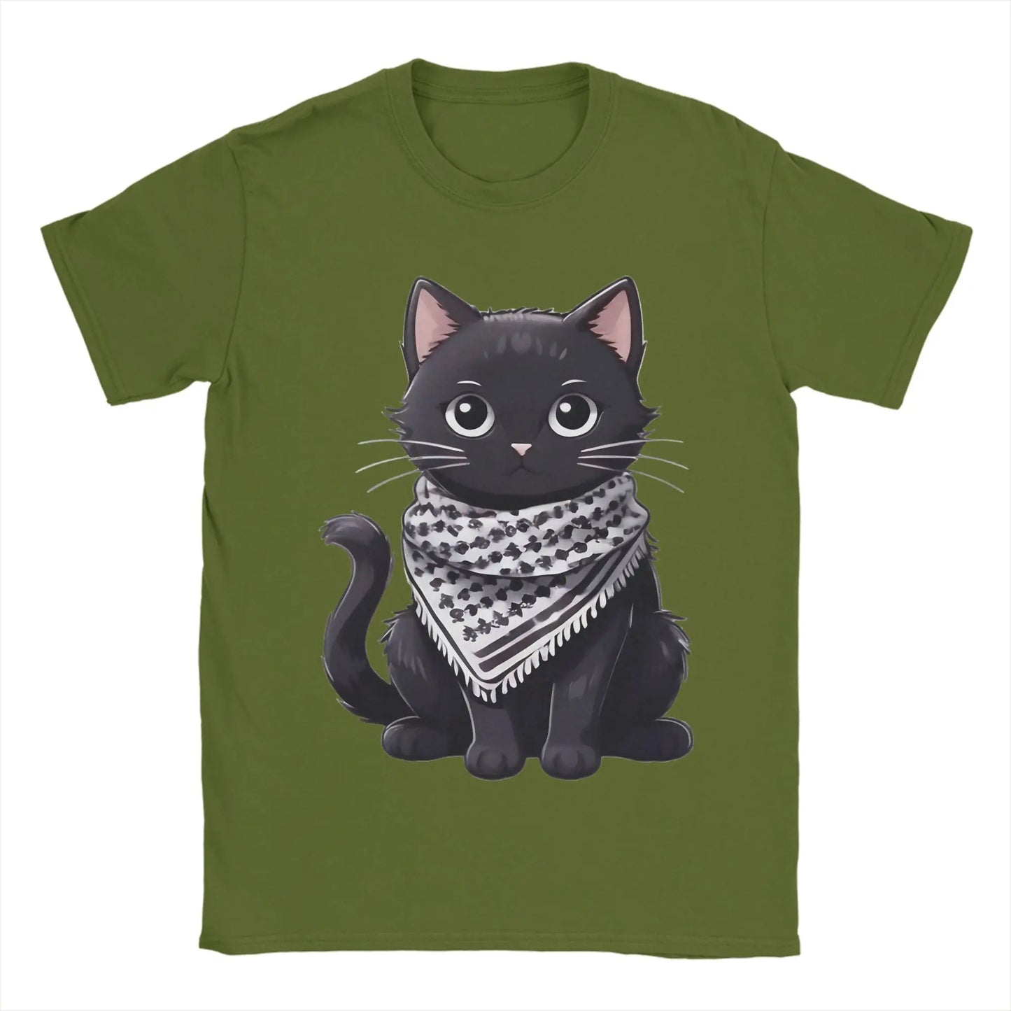 Palestine Cat Wearing the keffiyeh T-Shirts