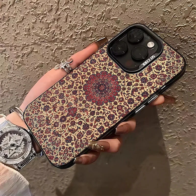 ppppppppppppppppPersian Carpet Style Popular Phone Case For iPhone 17 Air 16 15 14 13 12 11 Pro Max XS XR 15 Plus 16E 17Pro Y2k Shockproof Cover