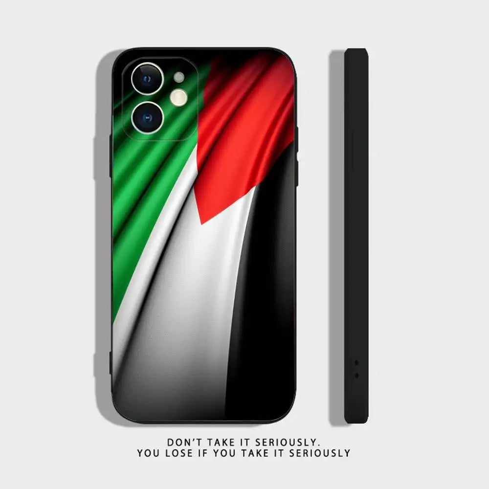 P-Palestine-es-F-Flag MAP Phone Case For iPhone 16,15,14,13,12,11,Pro,X,XS,Max,XR,Plus,Mini Soft Silicone Black Shockproof TPU