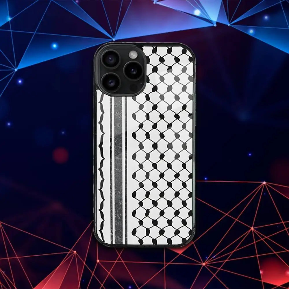 Keffiyeh Palestine Case For iPhone  Magnetic Magsafe Wireless Charging